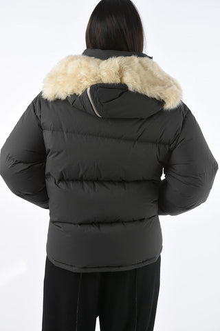 Piumino SHORT ARCTIC PARKA con Cappuccio in Shearling