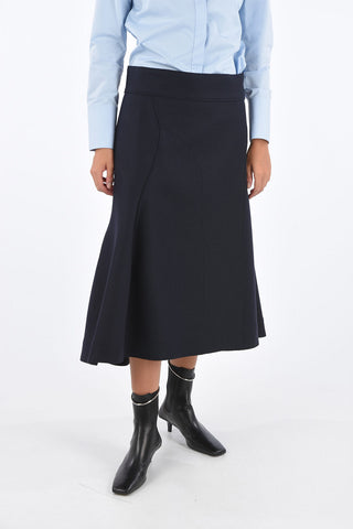 Virgin Wool Flared LAY Wrap Skirt