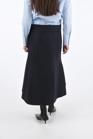 Virgin Wool Flared LAY Wrap Skirt