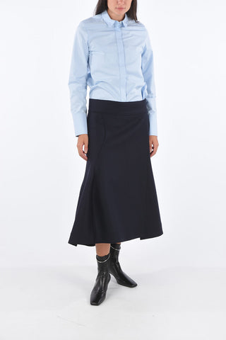 Virgin Wool Flared LAY Wrap Skirt