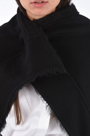 Cashmere LABRIE Cape with Neck Button Fastening