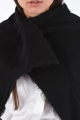 Cashmere LABRIE Cape with Neck Button Fastening