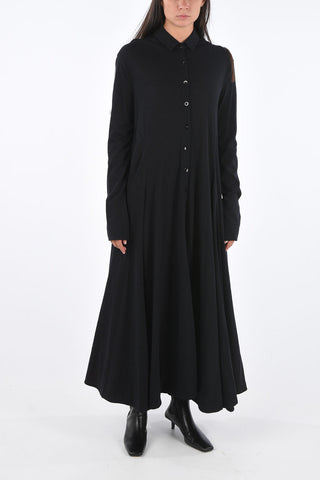 Stretchy Wool Long Dress