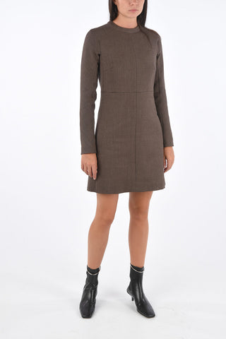 Vestito A-Line LUIZY in Tweed con Cuciture a Vista