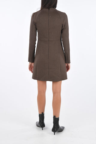 Vestito A-Line LUIZY in Tweed con Cuciture a Vista