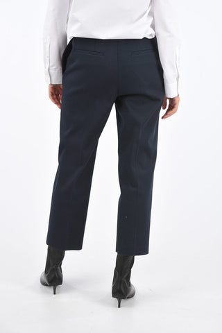 Pantaloni Crop LANG in Twill di Cotone
