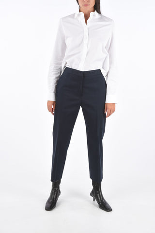 Pantaloni Crop LANG in Twill di Cotone