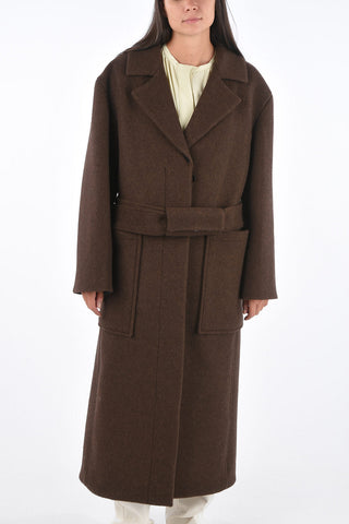 Virgin Wool Belted LAB SPORT Maxi Coat