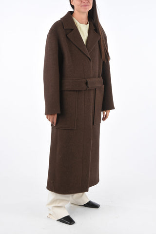 Virgin Wool Belted LAB SPORT Maxi Coat