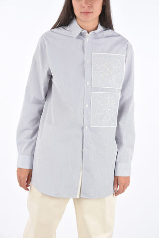 Striped Shirt LUCIA with Embroideries