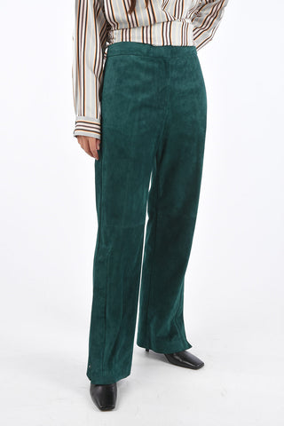 Side Split LAPO Suede Palazzo Pants