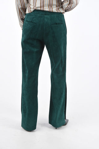 Side Split LAPO Suede Palazzo Pants