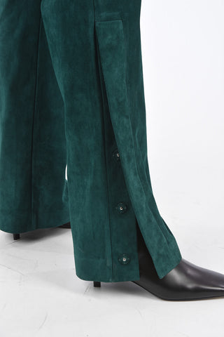 Side Split LAPO Suede Palazzo Pants