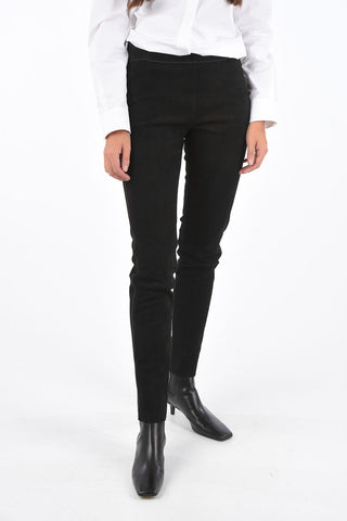 Suede Elastic Waist Band L-GLIDE Skinny Pants