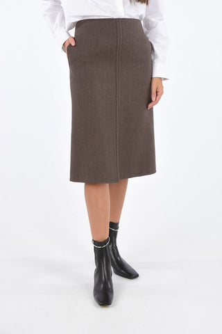 Front Split Pencil Skirt