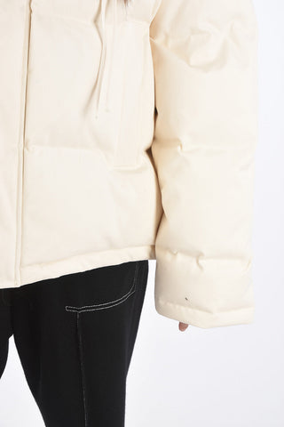 Down Jacket with Shearling Collar