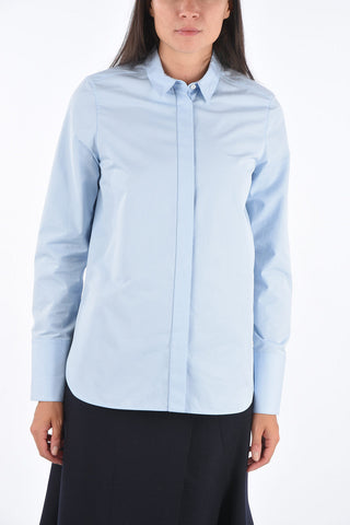 Camicia FRANCESCA in Poplin di Cotone con Abbottonatura Nascosta
