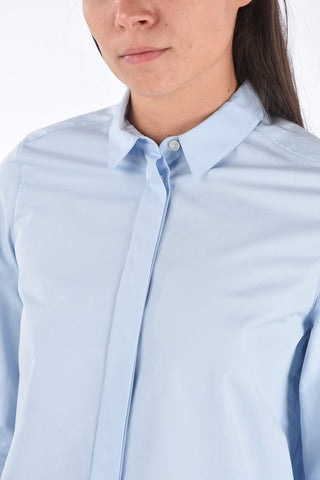 Camicia FRANCESCA in Poplin di Cotone con Abbottonatura Nascosta