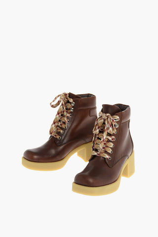 Chunky hiking boots with Crepe sole 6 cm