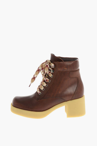 Chunky hiking boots with Crepe sole 6 cm