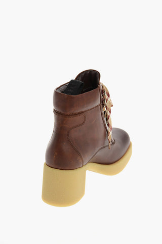 Chunky hiking boots with Crepe sole 6 cm