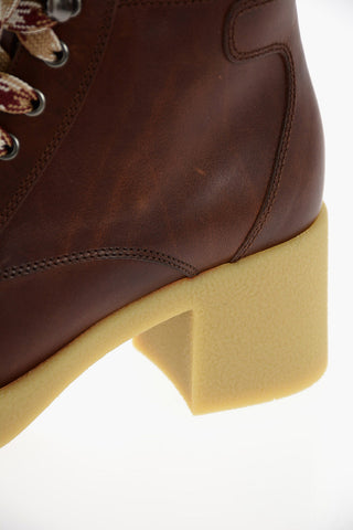 Chunky hiking boots with Crepe sole 6 cm