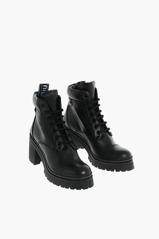 Chunky Heel Hiking Boots 8 cm