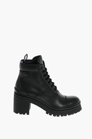 Chunky Heel Hiking Boots 8 cm