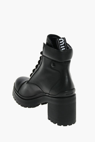 Chunky Heel Hiking Boots 8 cm