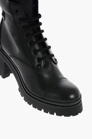 Chunky Heel Hiking Boots 8 cm