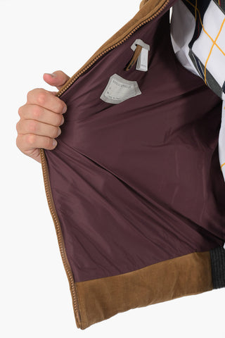 Sleeveless Down Jacket with Shearling Collar