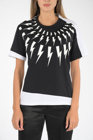 T-shirt girocollo bicolore men's loose fit