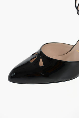  patent leather Ankle-strap D’Orsay pumps 9 cm