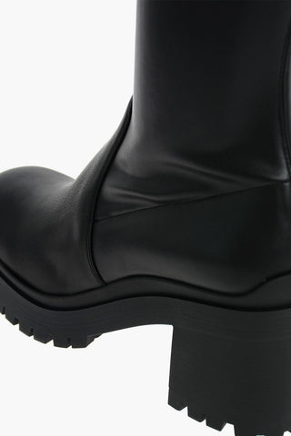 polished leather Over-the-knee boots 8 cm 