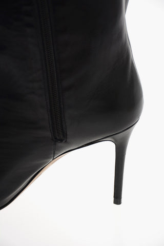 Leather ALEX90 Point Toe Knee High Boots 9.5 cm