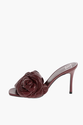ATELIER SHOES Leather Sandals with Floral Application 10cm