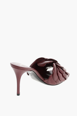 ATELIER SHOES Leather Sandals with Floral Application 10cm