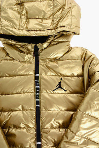 Waterproof Logo Embroidered Puffer