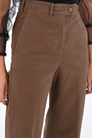 Cuffed Hem High Waist Palzoo Pants
