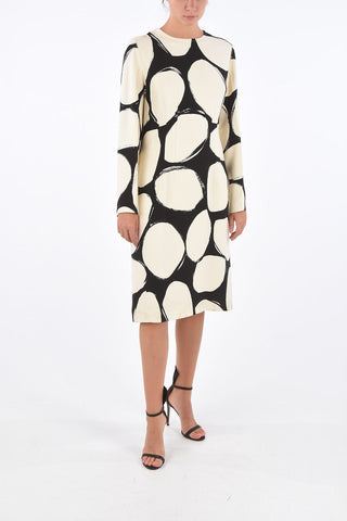Jetted Pocket Long Sleeve A-Line Dress