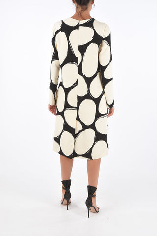 Jetted Pocket Long Sleeve A-Line Dress