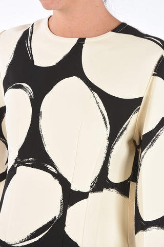Jetted Pocket Long Sleeve A-Line Dress