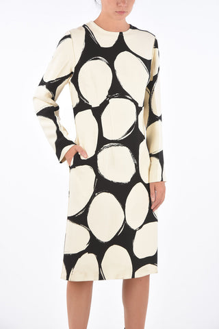 Jetted Pocket Long Sleeve A-Line Dress