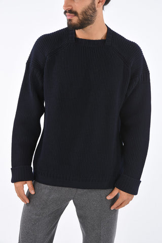 Maglia Crochet LANGARA con Collo Quadrato