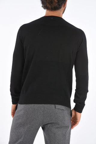 Wool and Cashmere BLOCK TECTURE Crew-Neck Sweater