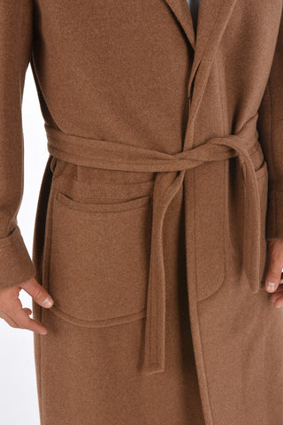 Cappotto in Cashmere con Chiusura a scomparsa