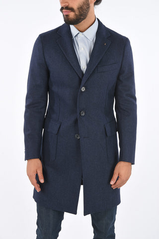 CC COLLECTION Cappotto Sfoderato in Lana con Tasche con Aletta 