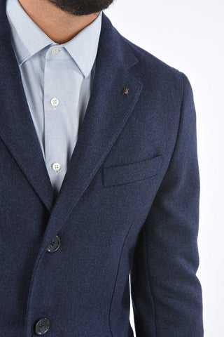 CC COLLECTION Cappotto Sfoderato in Lana con Tasche con Aletta 