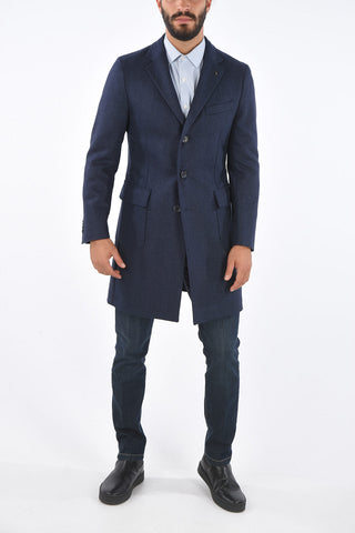 CC COLLECTION Cappotto Sfoderato in Lana con Tasche con Aletta 