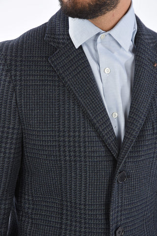 CC COLLECTION Cappotto Sfoderato in Lana Vergine Pied-de Poule